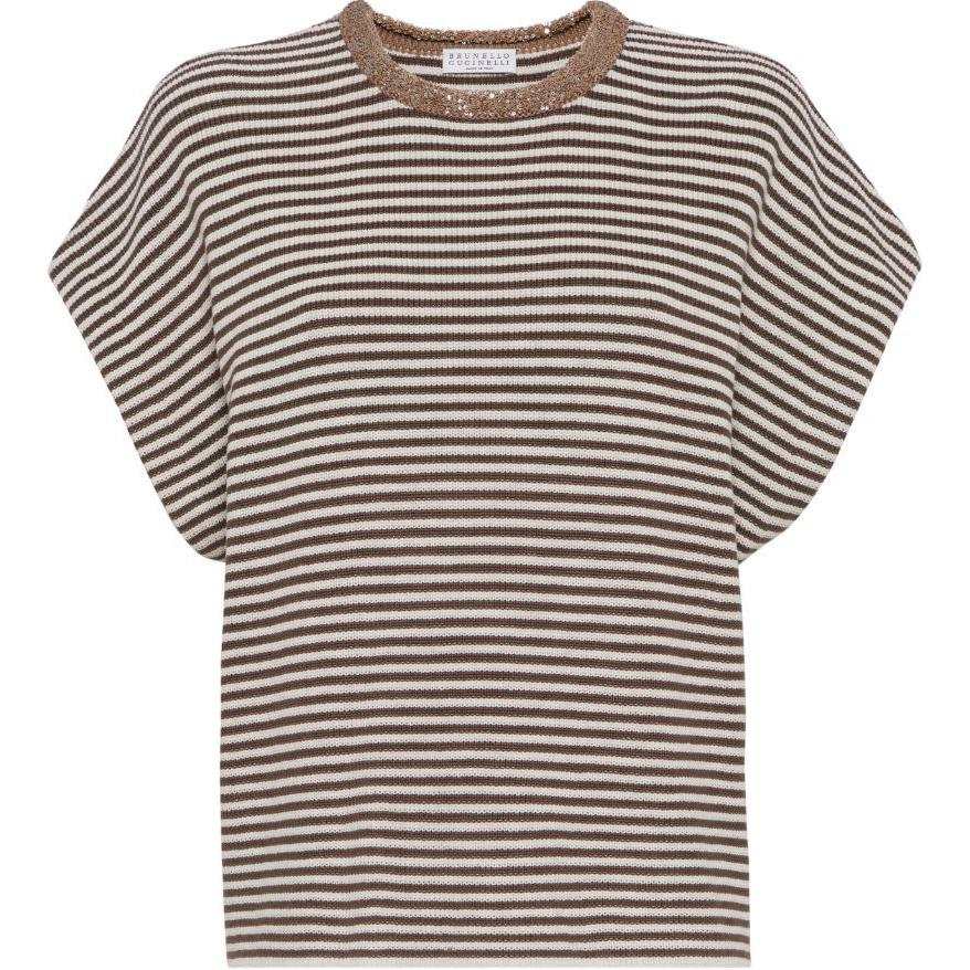 Brunello Cucinelli Brunello Cucinelli Striped Knit Top
