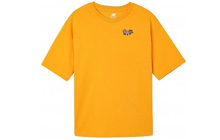 New Balance New Balance T Shirts Women's Orange Crew Neck Moderate Straight Fit