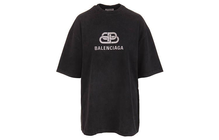 Balenciaga T Shirt Women's Black Loose Fit
