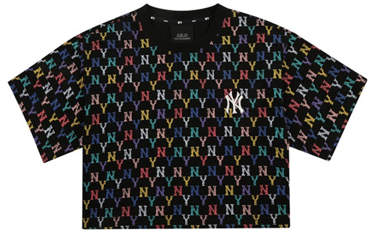 MLB MLB Crop Tops Women's Black Crew Neck Moderate