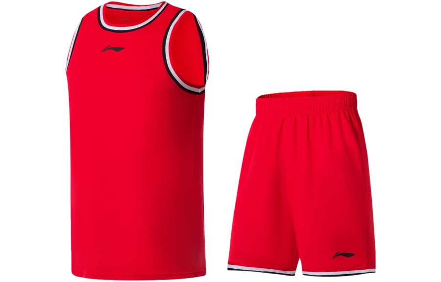 Li-Ning Li Ning Sports Basketball Collection Basketball Suits Men's August 1 Red Moderate Straight Fit