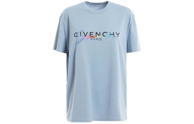 Givenchy Givenchy T Shirts Women's Blue Crew Neck Moderate