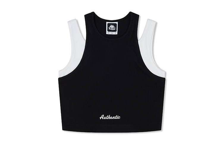 Kappa Tank Tops Women's Black 990 Crew Neck Moderate Other