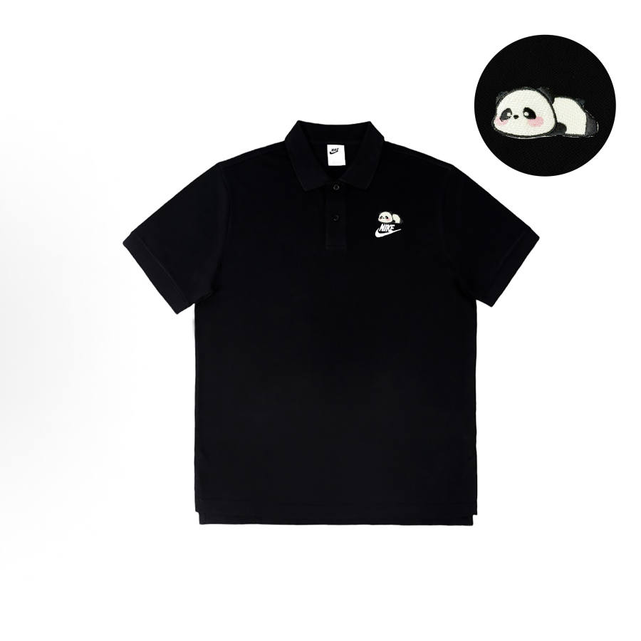 Nike Nike Polo Shirts Unisex Black Polo Collar Moderate Straight Fit