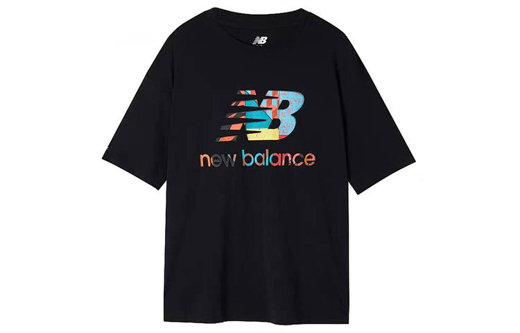 New Balance New Balance T Shirts Women's Black Crew Neck Moderate Straight Fit