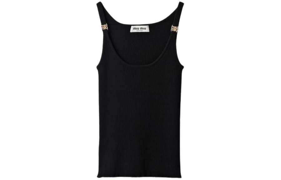 MIU MIU Tank Tops Women's Black