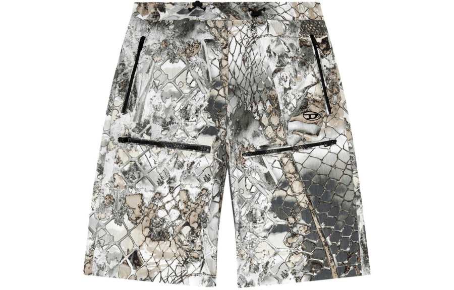 DIESEL DIESEL P-Mckell-Short-A Abstract Printed Shorts