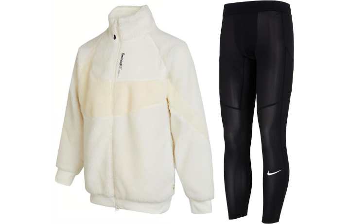 Nike Nike Casual Sportswear Men's White+Black Stand Collar Moderate