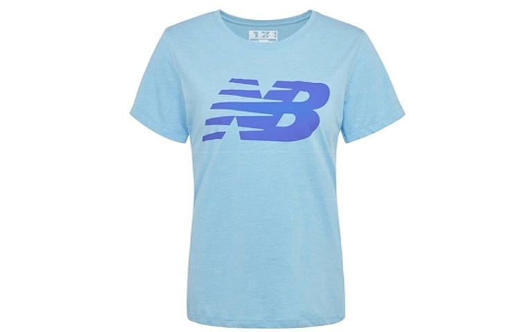 New Balance New Balance T Shirts Women's Sky Blue Crew Neck Moderate Other