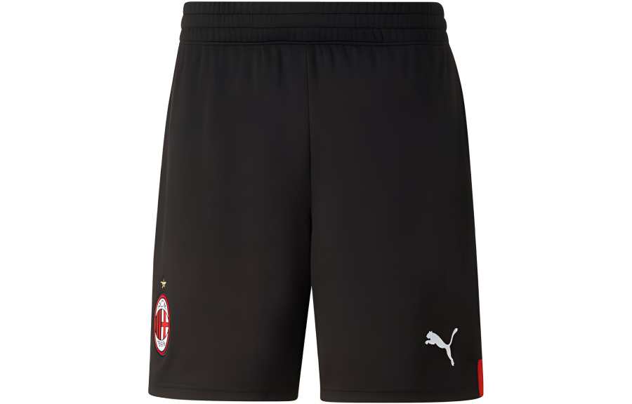 PUMA AC Milan Soccer Bottoms Men's Black Moderate Straight Fit Pants