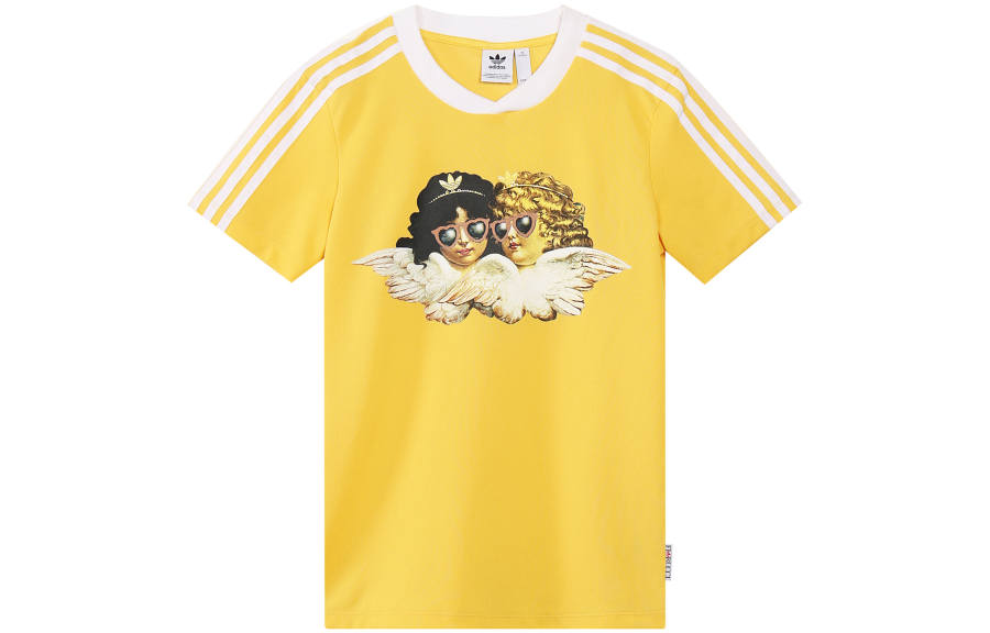 Adidas Originals Set in Sleeve T Shirt Women's Yellow