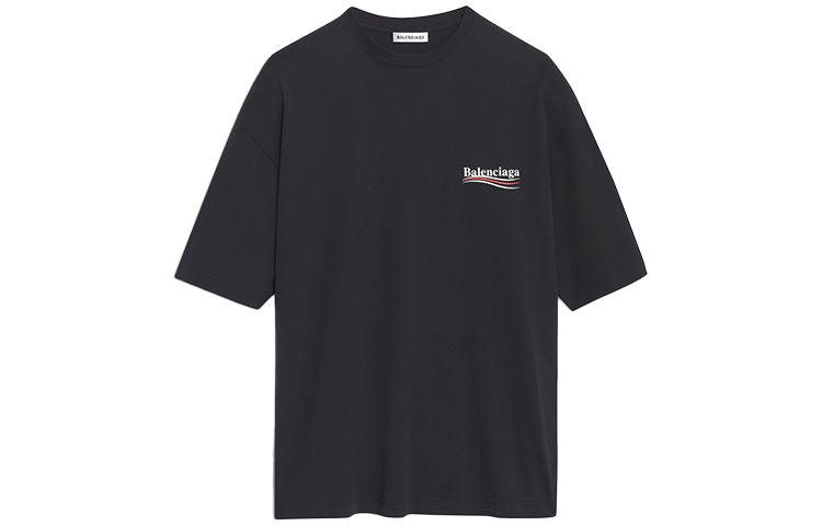 Balenciaga Drop Shoulder Sleeve T Shirt Women's Black