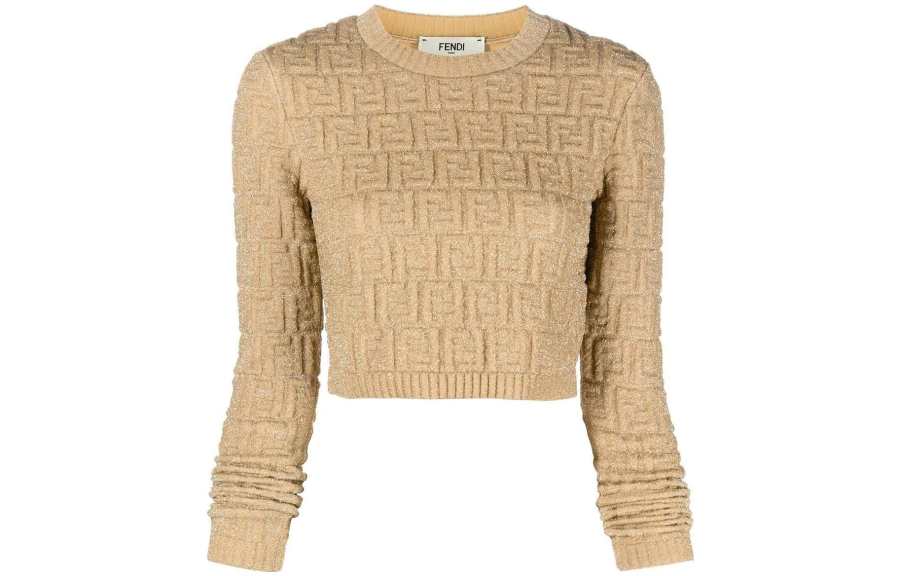 FENDI FENDI Ff Metallic Threaded Jumper