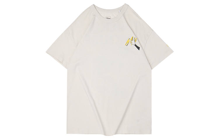 Li-Ning Li Ning x Disney Drop Shoulder Sleeve T Shirt Women's Pearl White