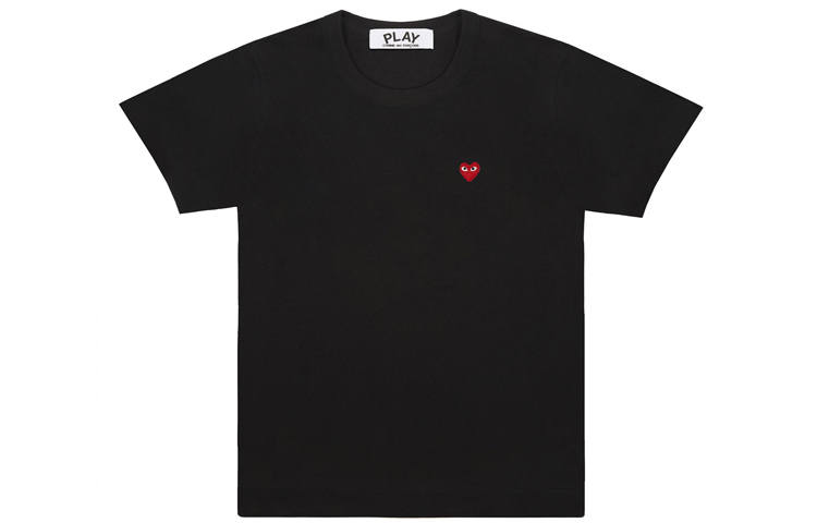 CDG Play T Shirts Women's Crew Neck Moderate Straight Fit