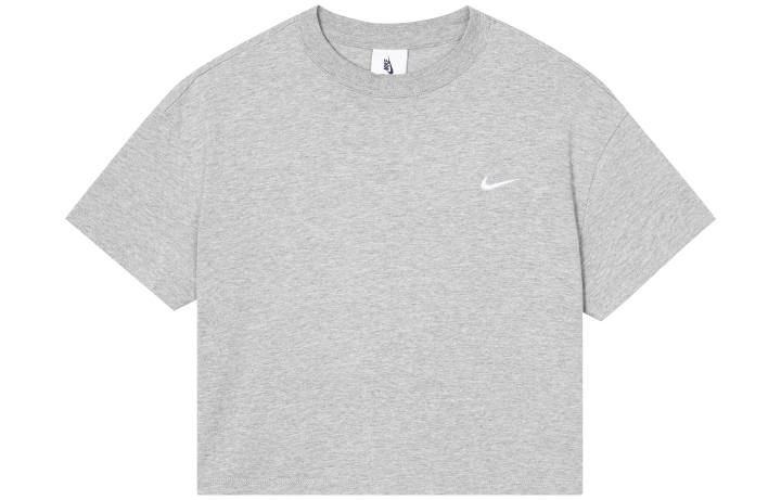 Nike Nike Crop Tops Women's Gray Crew Neck Moderate