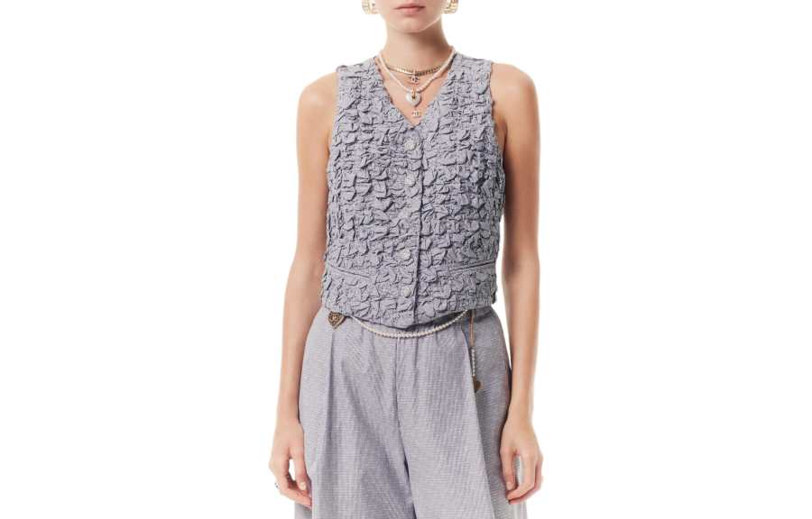 CHANEL 24 Spring Summer New Arrivals Tank Top Women's Blue