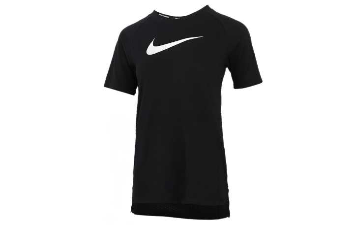 Nike Nike T Shirts Women's Black Crew Neck Moderate Straight Fit
