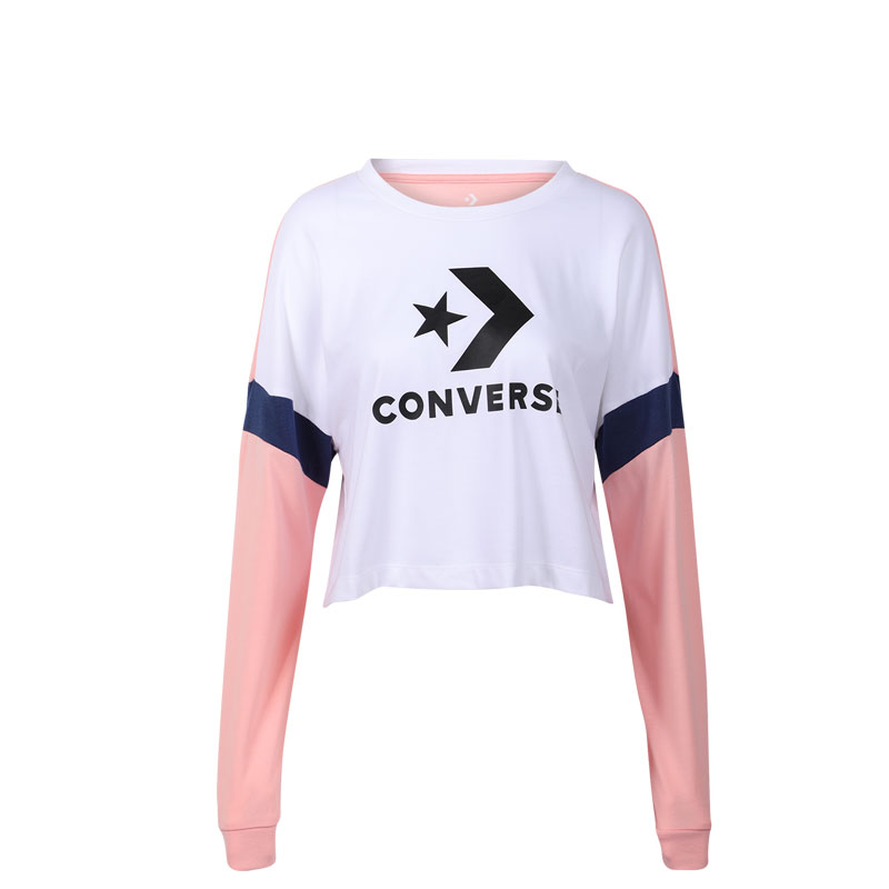 Converse T Shirts Women's White Crew Neck Moderate Other