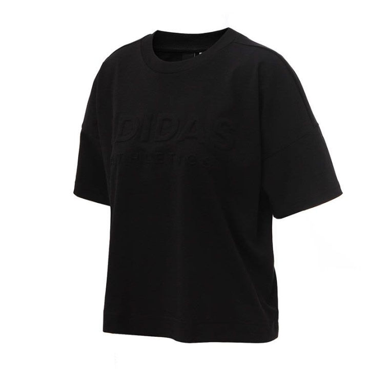 Adidas Adidas Drop Shoulder Sleeve T Shirt Women's Black