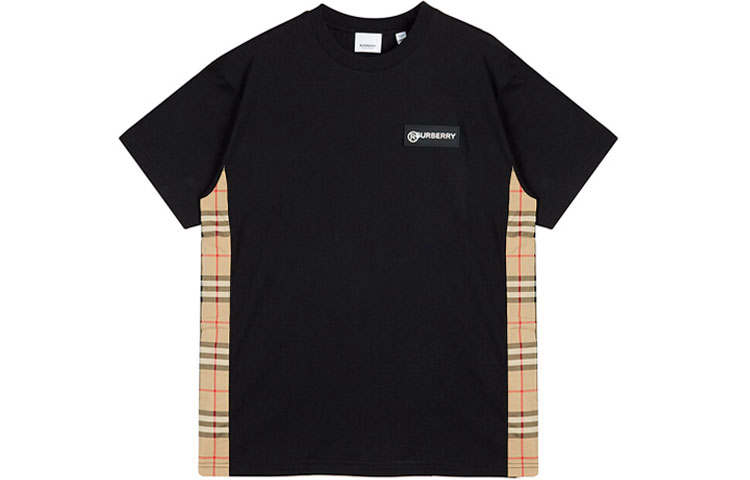 Burberry Drop Shoulder Sleeve T Shirt Women's Black