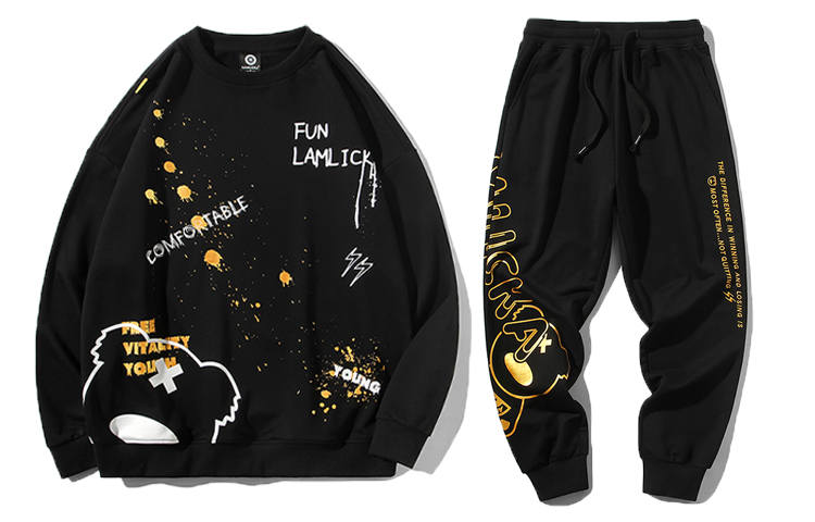 LAMLICKA LAMLICKA Sweatshirt Sets Unisex Crew Neck Moderate