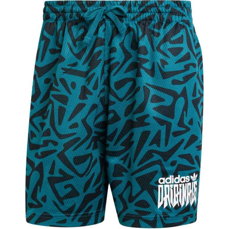 Adidas Adidas ALLOVER PRINT SHORTS Casual Shorts Men's Traditional Cyan