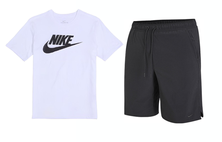 Nike Nike Casual Sportswear Men's White+Black Crew Neck Moderate