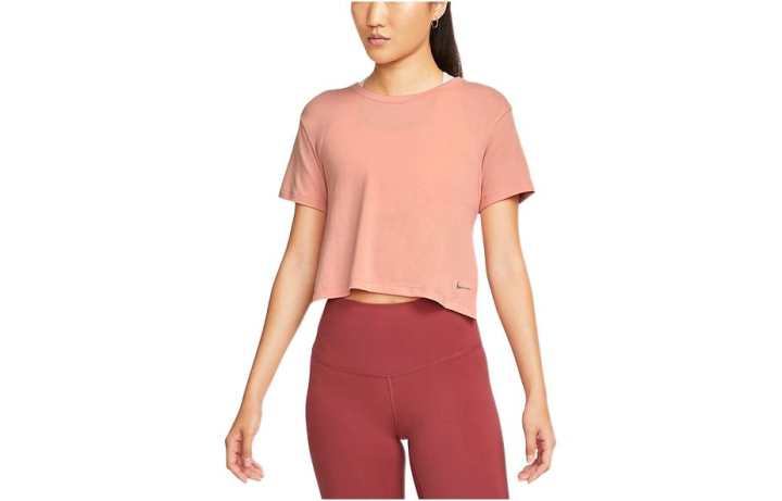 Nike Nike Crop Tops Women's Pink Crew Neck Moderate