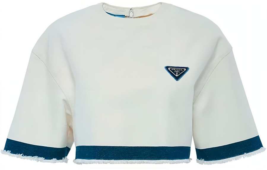 PRADA 【Previous Season】selvedge-denim crop top