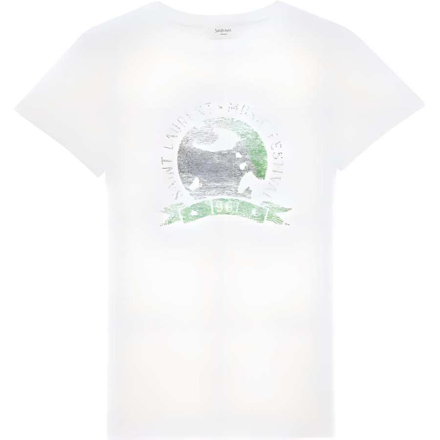 SAINT LAURENT Music Festival Crewneck T Shirt