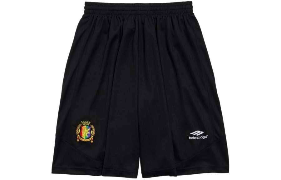 Balenciaga Casual Shorts Loose Fit Men's Black