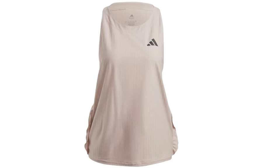 Adidas Adidas Tank Tops Women's Taupe Crew Neck Moderate Straight Fit