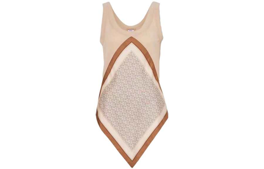 Burberry Tank Tops Women's Light Beige Other