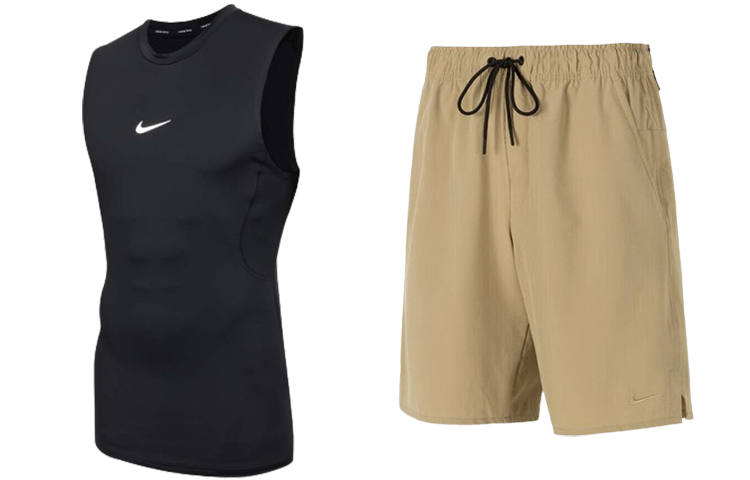 Nike Nike Casual Sportswear Men's Black+Khaki Crew Neck Moderate