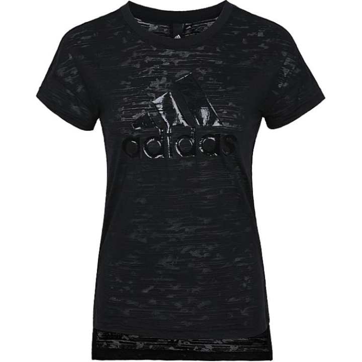 Adidas Adidas T Shirts Women's Black Crew Neck Moderate