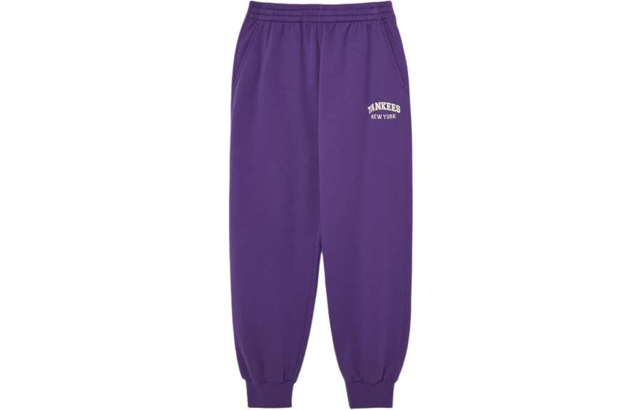 MLB MLB Casual Pants Unisex Purple Thickened Cuffed Pants