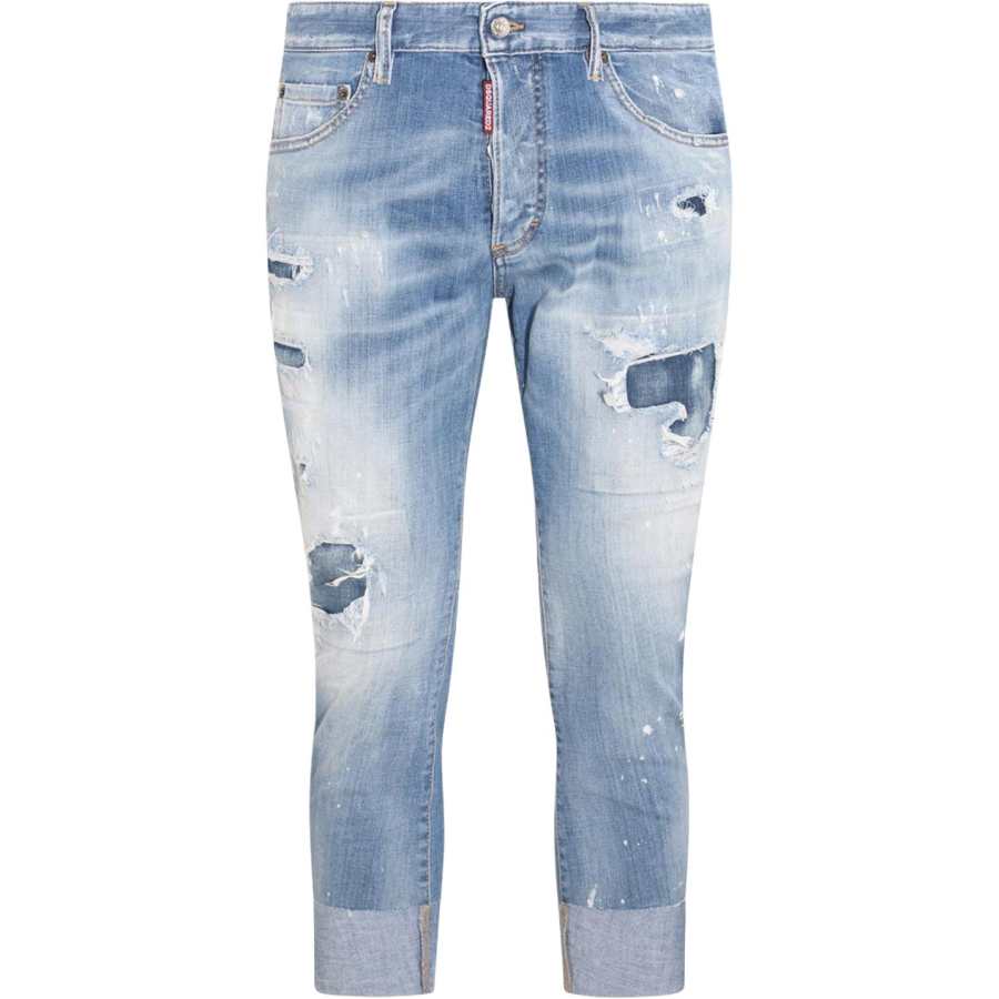 DSQUARED 2 DSQUARED 2 Logo Patch Distressed Jeans