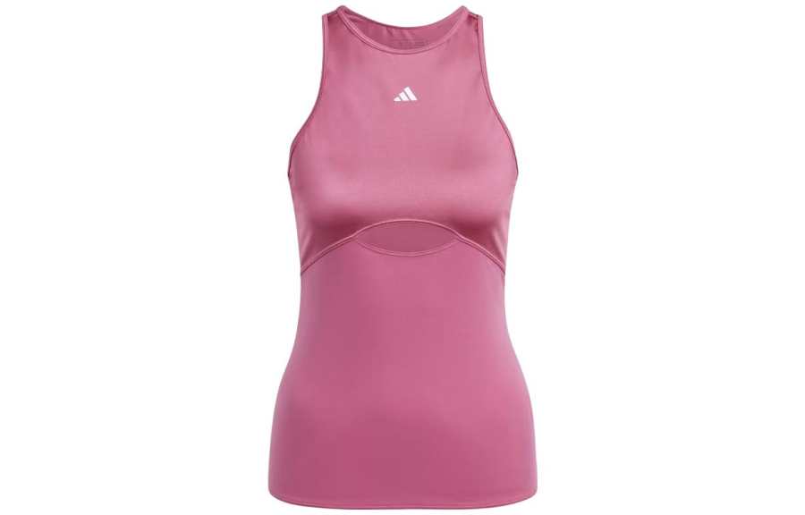Adidas Adidas AEROREADY Tank Tops Women's Fuchsia Crew Neck Moderate Straight Fit