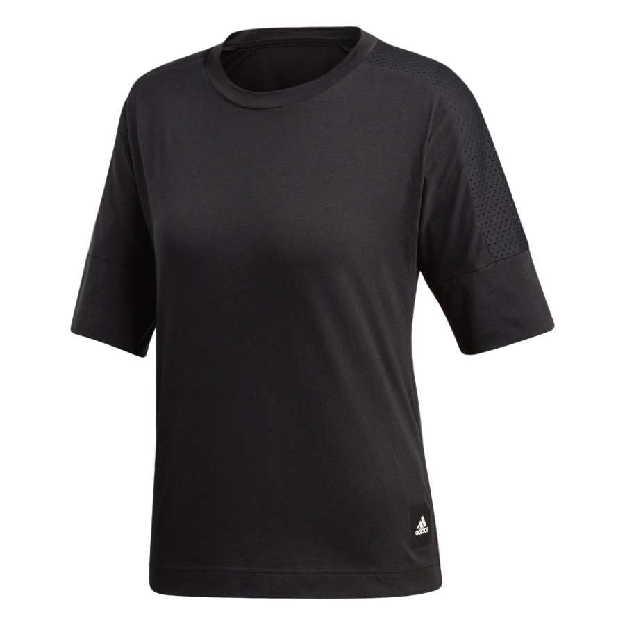 Adidas Adidas T Shirts Women's Black Crew Neck Moderate