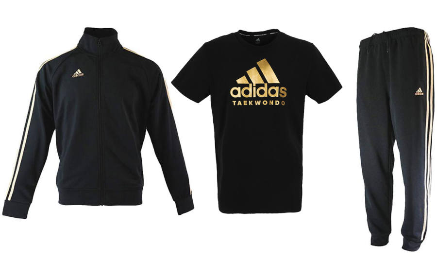 Adidas Adidas Casual Sportswear Men's 3 Pack Black Gold