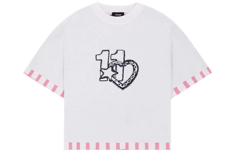 WE11DONE T Shirts Women's Pink Crew Neck Moderate
