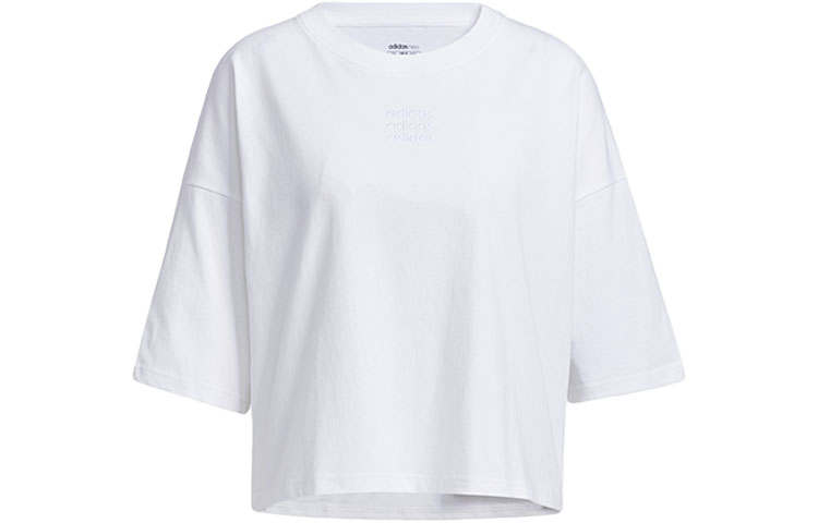 Adidas Neo Drop Shoulder Sleeve T Shirt Women's White