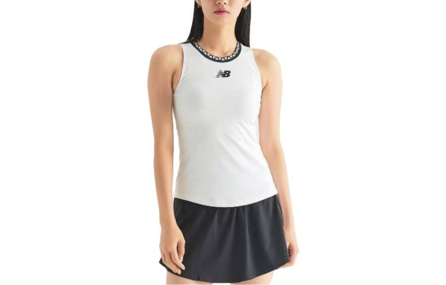 New Balance New Balance Tank Tops Women's White Crew Neck Moderate Other