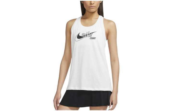 Nike Nike Tank Tops Women's White Crew Neck Moderate Straight Fit
