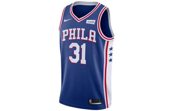 Nike Nike Basketball Jerseys Men's Blue Moderate Other