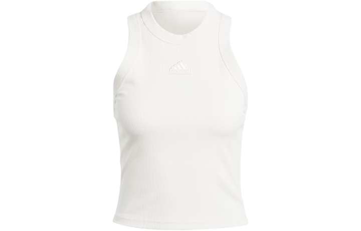 Adidas Adidas Tank Tops Women's White Crew Neck Moderate Racerback