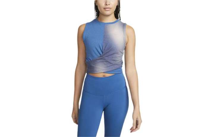 Nike Nike Tank Tops Women's Blue Crew Neck Moderate Straight Fit