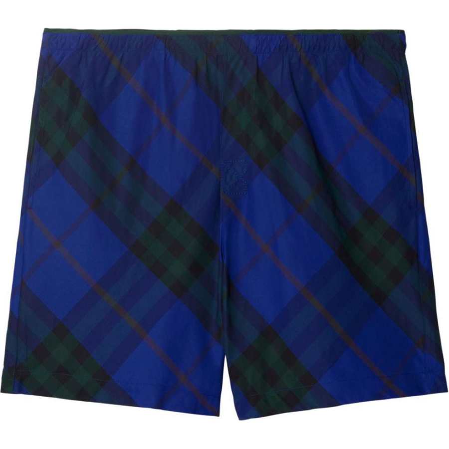 Burberry Checkered Knee Length Twill Swim Shorts