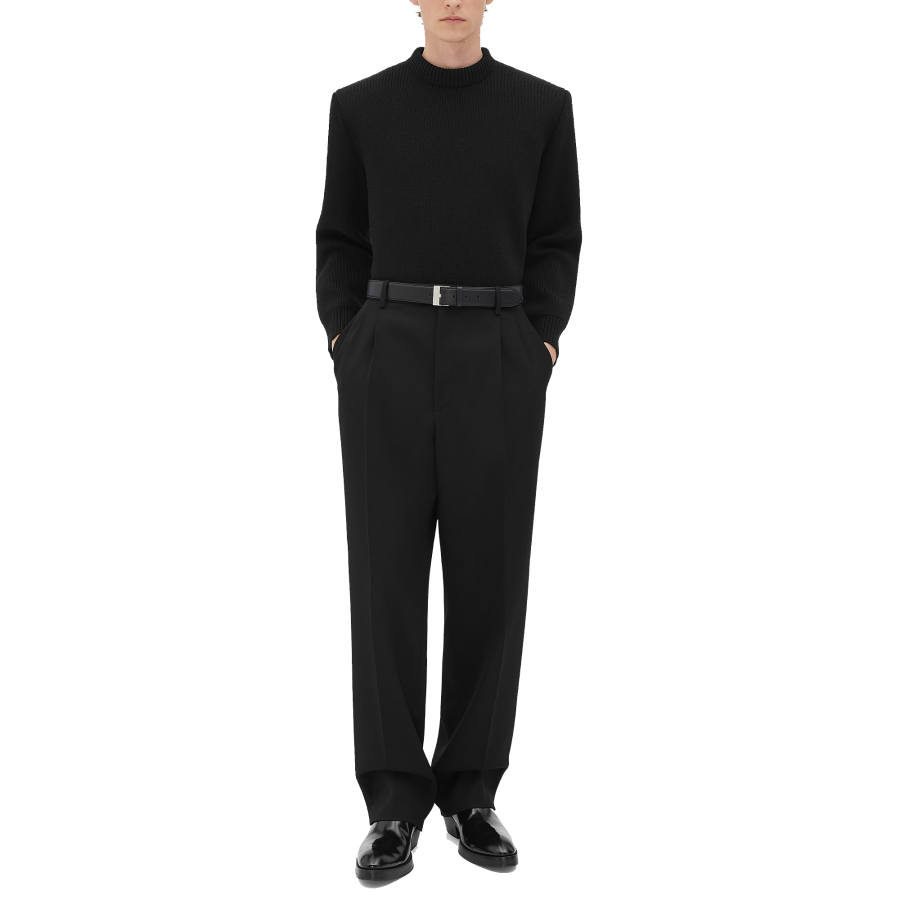 Bottega Veneta Pleated Straight Leg Trousers